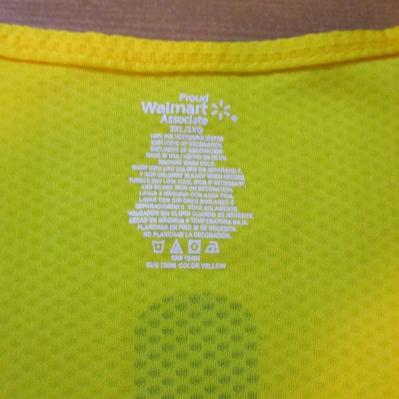 Walmart Associate Yellow Zip Uniform Employee Work Vest Unisex Sz 3XL - Picture 6 of 10
